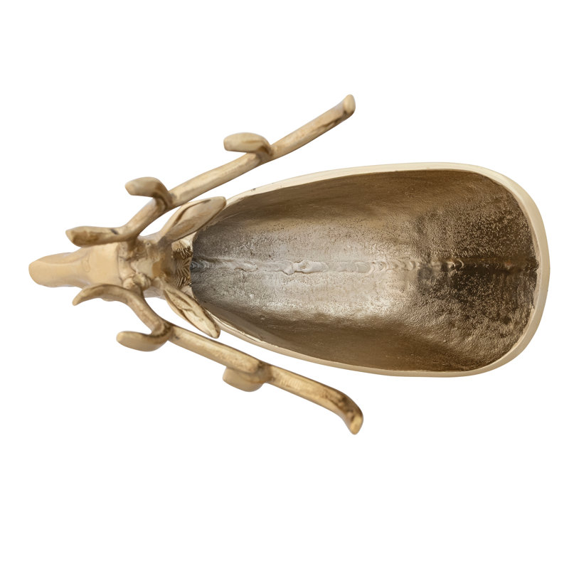 Gold Cast Reindeer Bottle Holder