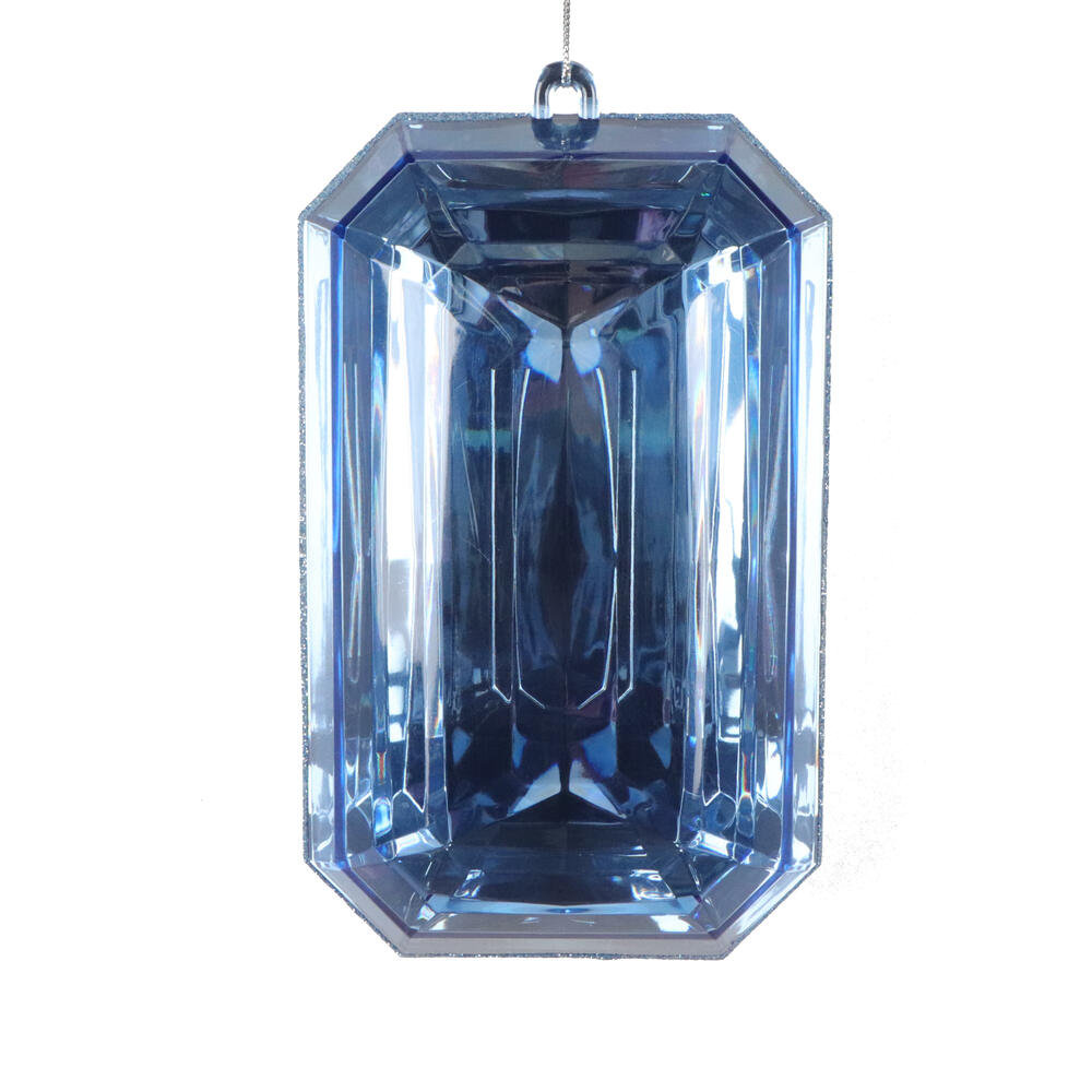 8" Rectangle Jewel Glitter Ornament, includes 2 pieces per bag (Set of 2) The Holiday Aisle®