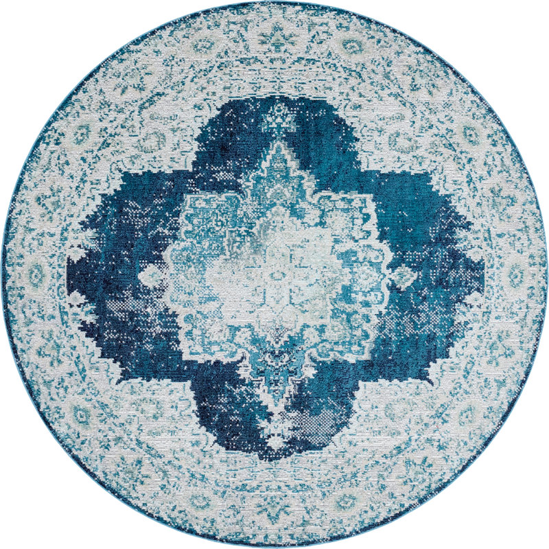 Oriental Indoor Rug, Round 7'1"