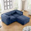 Tissu luxueux avec chenille bleue pour un rangement confortable des sièges et design