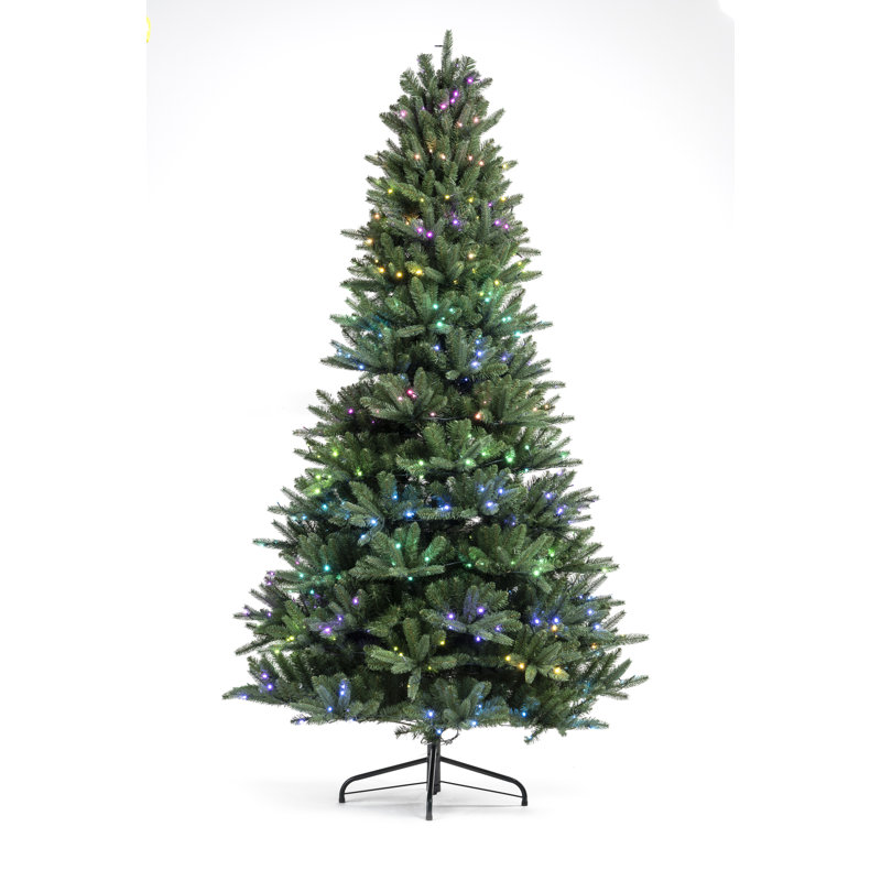 Twinkly 7.5-foot Prelit Artificial Christmas Tree, App-controlled 400 Rgb Multicolor And White Led Lights