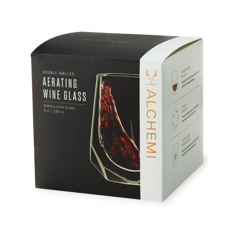 Viski Aerating Wine Tasting Glass by Alchemi