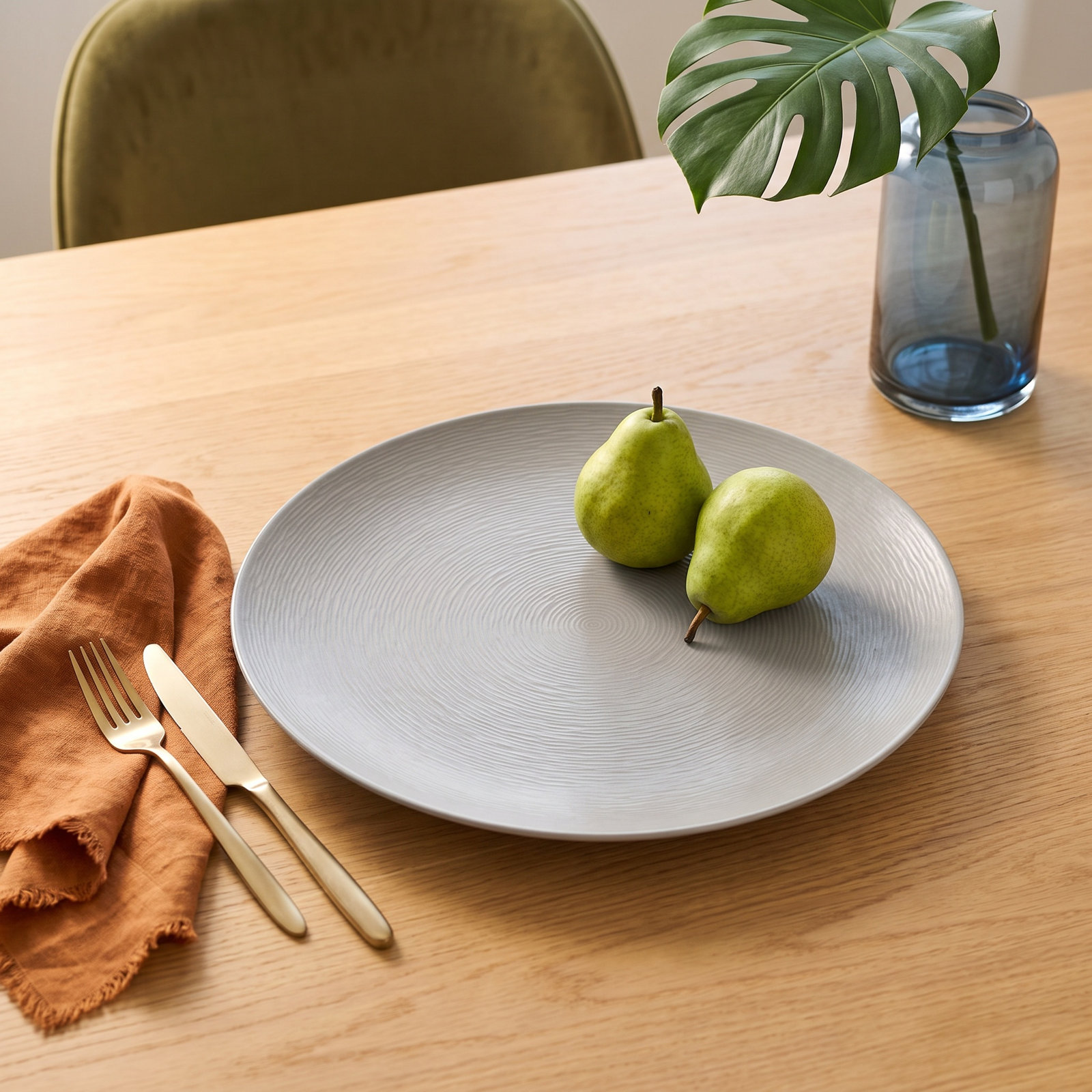 Noritake Colorscapes Porcelain Platter, Gray