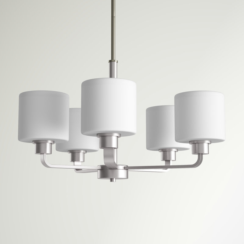 Canfield Five Light Chandelier from Generation Lighting , Brushed Nickel, No