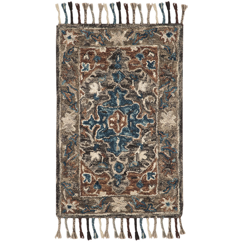 Tapis oriental en laine touffeté à la main Vahakn, Rectangle 2 pi x 3 pi
