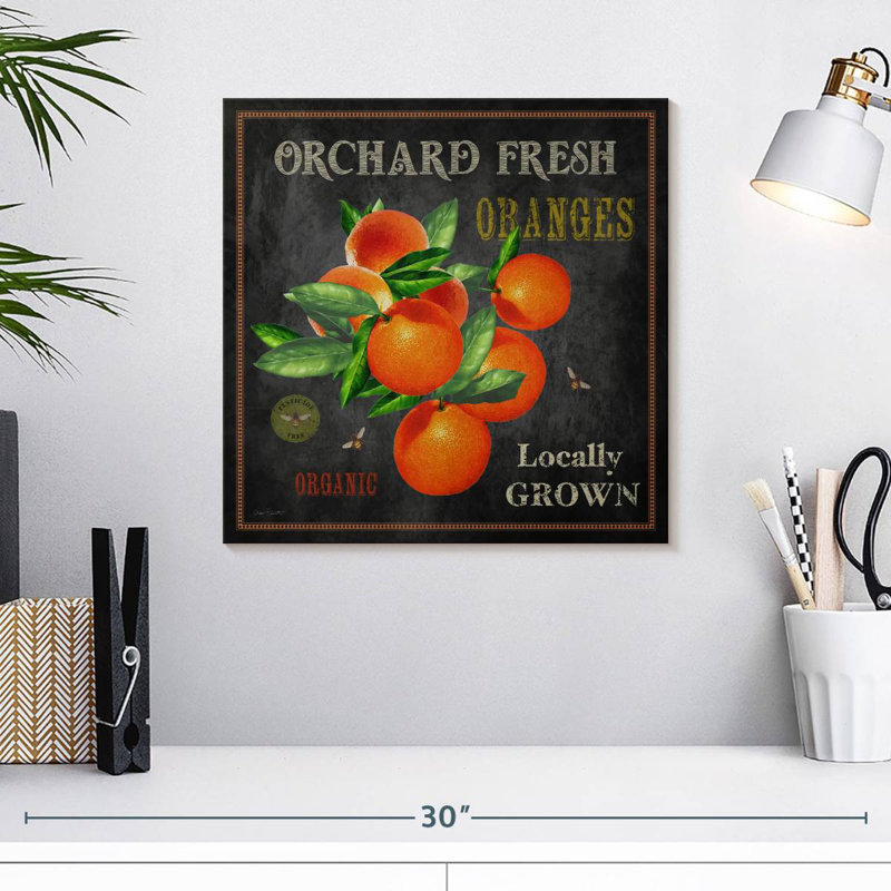 Khylige Orchard Fresh Oranges Wall Sign, 16" H x 16" W
