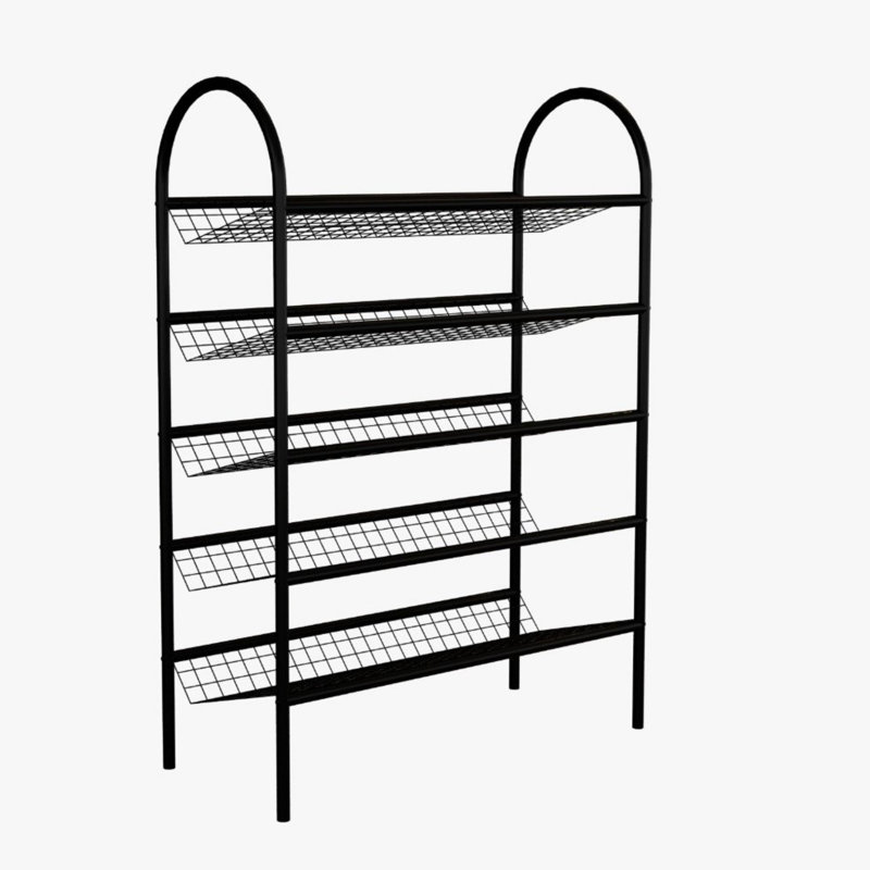 Stylish Shoe Cabinet, Black Metal Frame, 27.2 x 11.8 x 7.9 inches | 100% Durable Metal, Thickness: 0.3 inches | Space-Saving Design, Easy to Assemble, Perfect for Entryway & Closet Organization