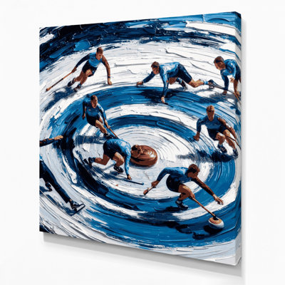 Art sportif sur toile gris Sports Curling