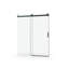 Porte de douche coulissante silencieuse en acier inoxydable noir mat