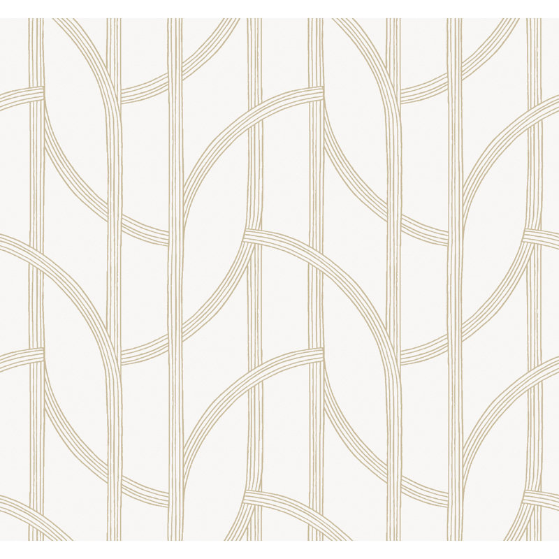 Papier peint Salvo Curved Contours, Doré