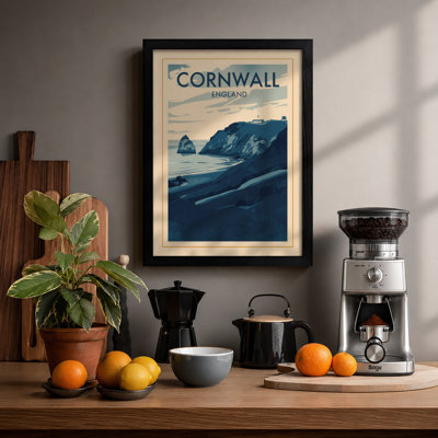 Postcard from Cornwall Vintage - Framed Print