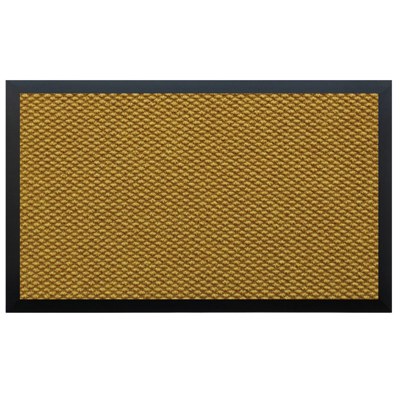 Paillasson d'extérieur antidérapant uni, Or, 6 pi x 10 pi
