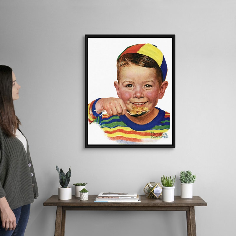 Bonnet, art mural sur toile, H 32 po x l 26 po x P 1,75 po, Cadre flottant noir
