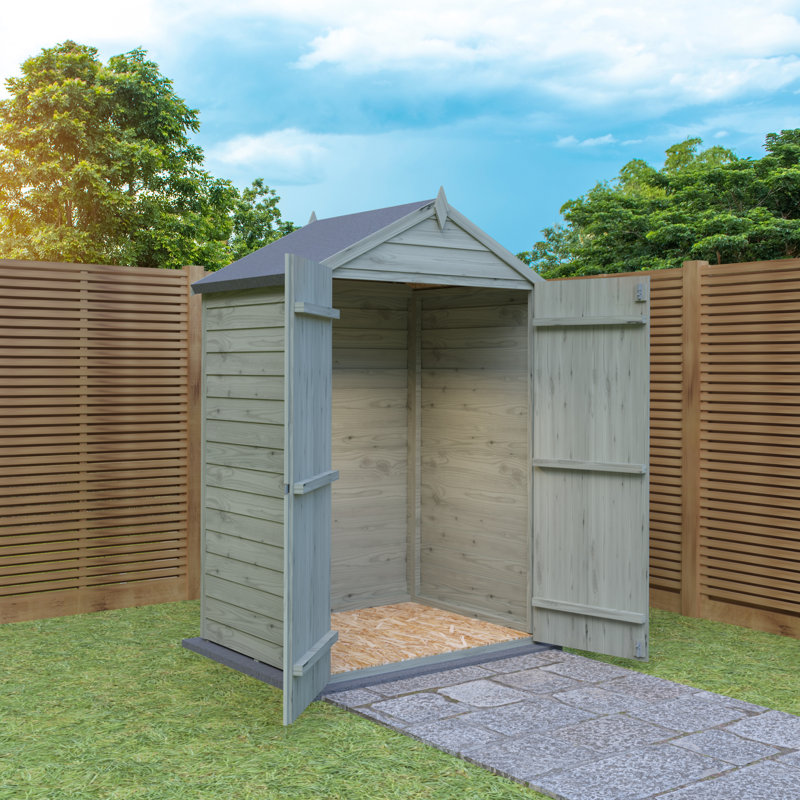 Overlap 4 ft x 3 ft Pressure Treated Shed