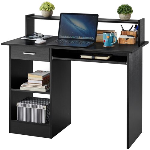 Latitude Run® Derdine Desk with Hutch & Reviews | Wayfair