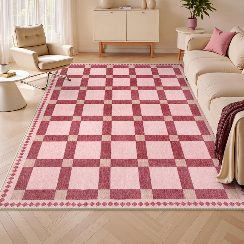 Tapis à motifs géométriques modernes et résistants aux taches Vilena, Rectangle 5 pi x 7 pi