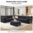 Oversized L-Shaped Corner Sectional Sofa, Chenille Cloud Modular Sofa, Upholstered Sectional With Ottomans Living Room Sets-827397189-827397208