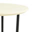 Table de bout ovale avec finition blanche et tablette naturelle, base en métal pour table de salon, base, embellissez votre espace