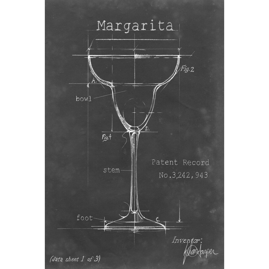 Leinwandbild Barware Blueprint VI von Ethan Harper