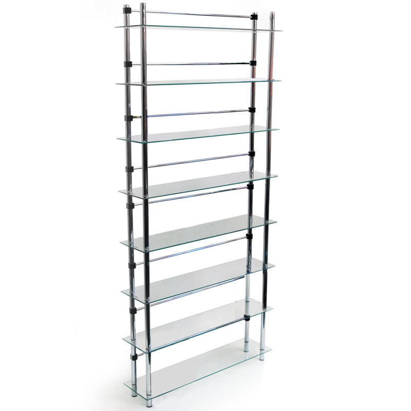 164cm H, Chrome / Clear