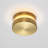 1-Light 4.7" Dimmable Minimalist Round LED Wall Sconce with Warm Brass Finish