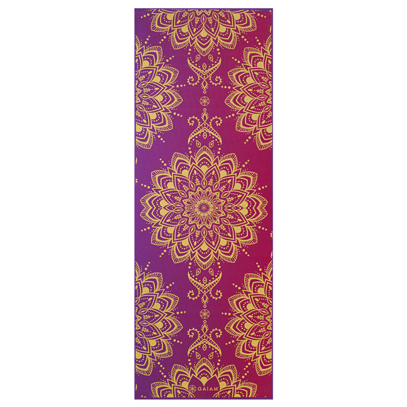 Gaiam 6MM Yoga Mat Rev Royal Bouquet