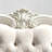 Ornate Carved White Tufted Sofa