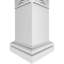 Carré Art déco non effilé avec colonne toscane et base toscane-70759248