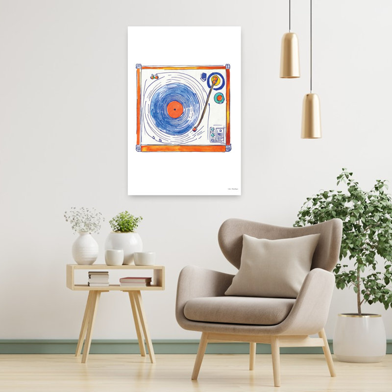 The Timeless Turntable Abstract Art contemporain, H 36 po x l 24 po