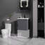 Meuble-lavabo 16 po avec lavabo en céramique et porte d'armoire à fermeture en douceur, fixation murale flottante, bonde escamotable, siphon en P inclus (sans robinet), K1 (incluant A +)-256751019-256751020