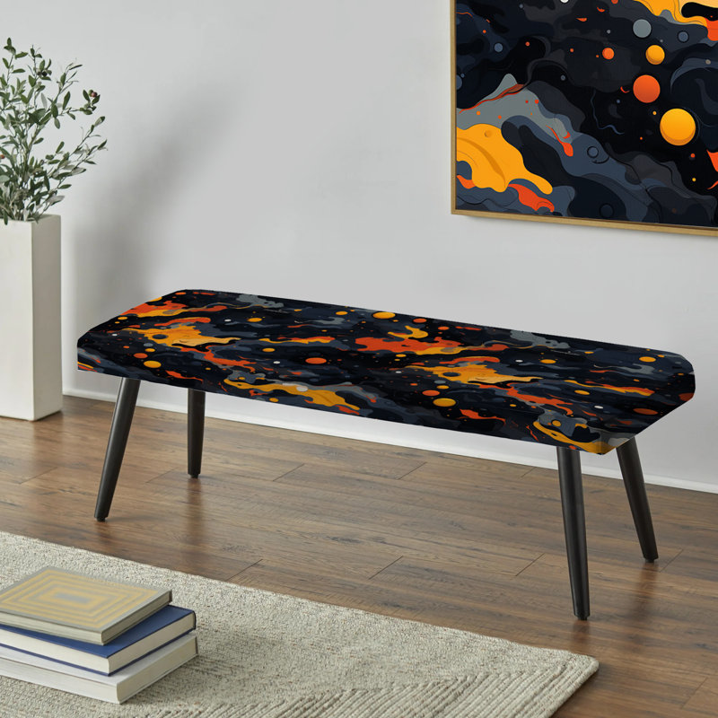 Banc rembourré noir Seichi Cosmic Camo Odysseus - Abstrait