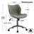 Maddoux Armless Swivel Office Chair Faux Leather Upholstered Waterproof Desk Chair Ergonomic Adjustable Computer Chair-215294540