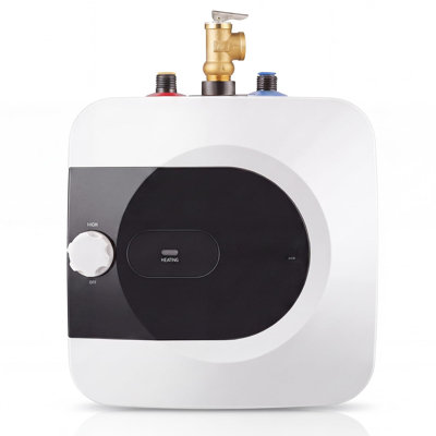 1.6 Gallon Mini Tank Electric Water Heater Under Sink | 15L 120V 1500W with SS-316L Element, 86-167°F Adjustable Temp & 1/2" NPT for RV, Kitchen & Bathroom