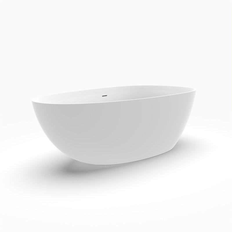 71 Inch Artificial Stone Solid Surface Freestanding Bathroom Bathtub