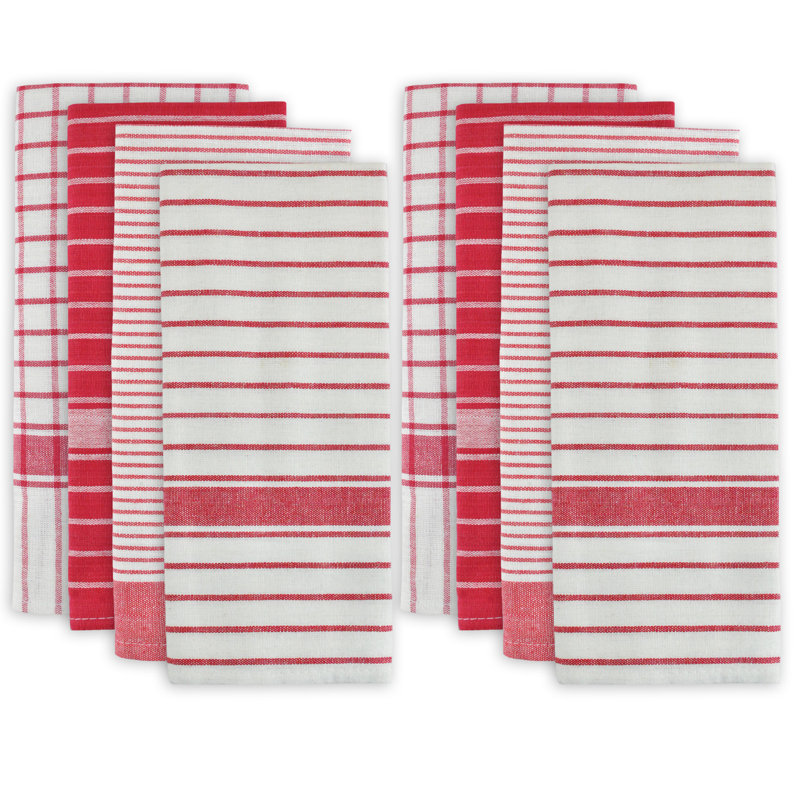 Cotton Jacquard Tea Towel Kitchen Towel, Red