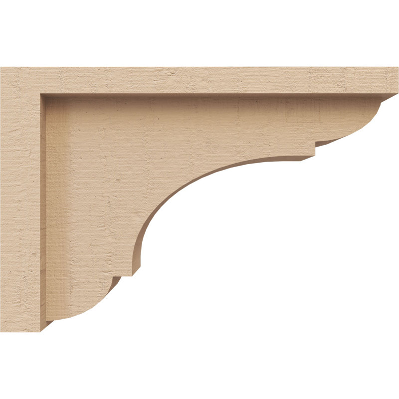 Cèdre Bryant, grain de bois brut TimberThane Corbel, apprêté brun clair, H 6 po x l 3 po x P 9 po