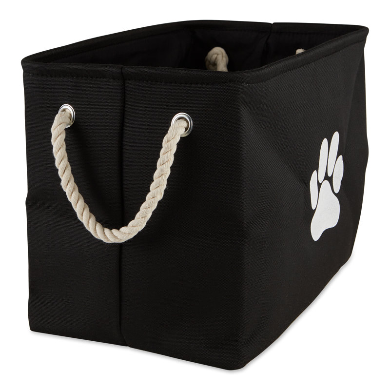 Tucker Murphy Pet™ Fabric Decorative Basket, Black, 12" H x 16" W x 10" D