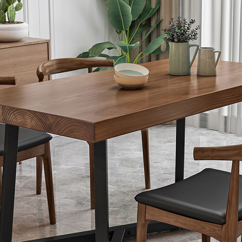Ensemble de table de salle à manger en bois massif de style américain, H 29,5 po x L 70,8 po x l 31,4 po