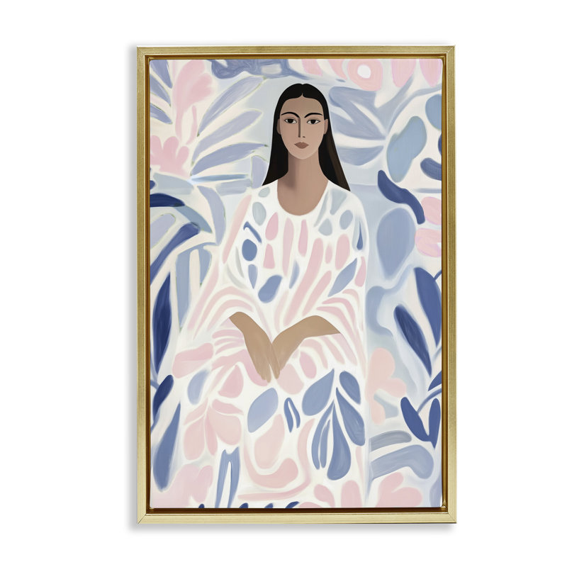Cadre flottant au pastel, Annabelle Hall, H 25 po x l 17 po, Cadre flottant métallique doré