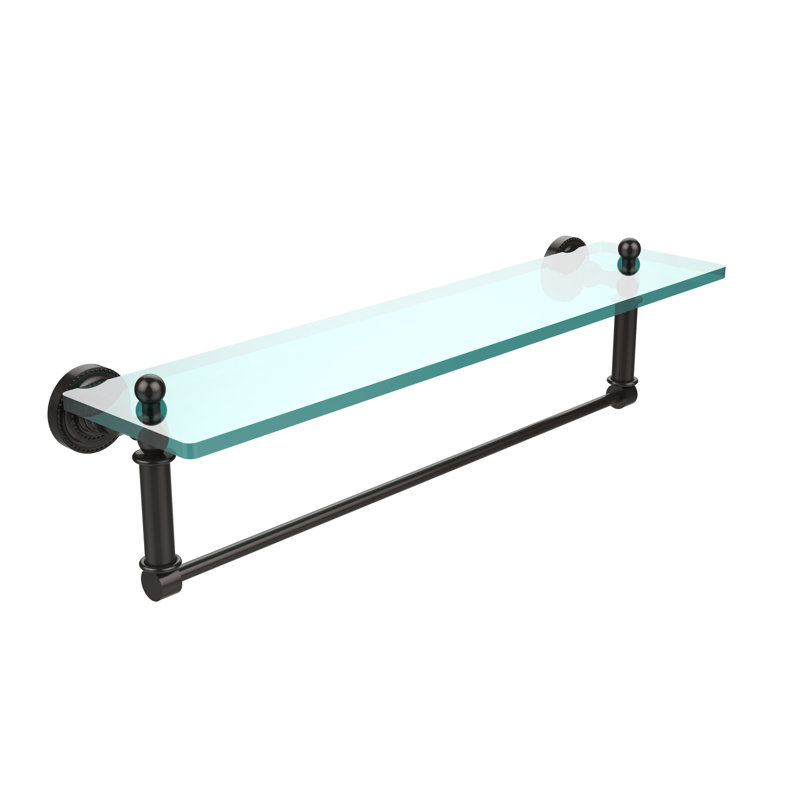 Marchmont Bracket Shelf with Towel Bar, 16", Oil Rubbed Bronze