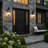 Newbury 3-Light Mystic Black Outdoor Wall Lantern-961832523