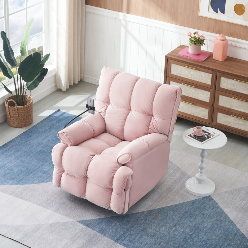 Fauteuil simple et moderne, siège comtable rose, le siège est doux et confortable, Rose