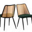 Chaises de salle à manger (2), sièges rembourrés contemporains pour la zone, pieds en métal, motif écossais, rembourrage en mousse, dossier uni (2), salle à manger élégante, base, tissu,-971372092