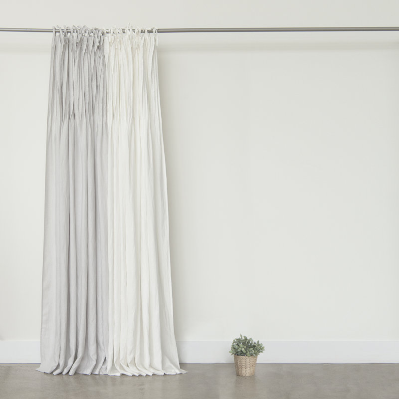 Abelia Semi Sheer Curtain, Dark Gray