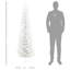 Arbre de Noël artificiel enneigé 6 pi, arbre de Noël mince avec branches réalistes et base en plastique
