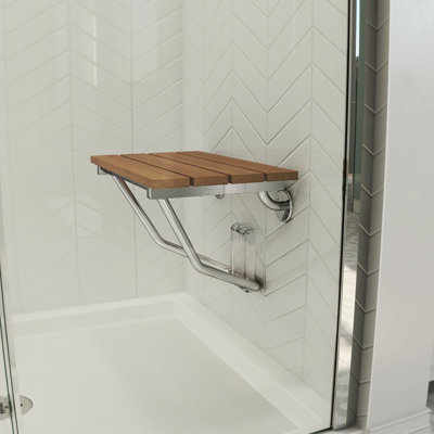 Chaise de douche en bois brun