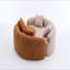 Canapé modulaire courbé en S en chenille: double profondeur (21,3 po et 26,8 po), sans assemblage, compact pour les petits espaces, 400 lb, L 66,9 po-1783116734
