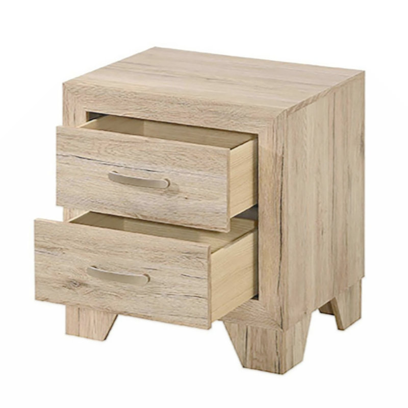 Table de chevet 2 tiroirs Natural