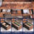  59'' Computer Desk L Shaped Gaming Desk with PC Display Stand Reversible Desk with 4 Drawer-752607647-752607620