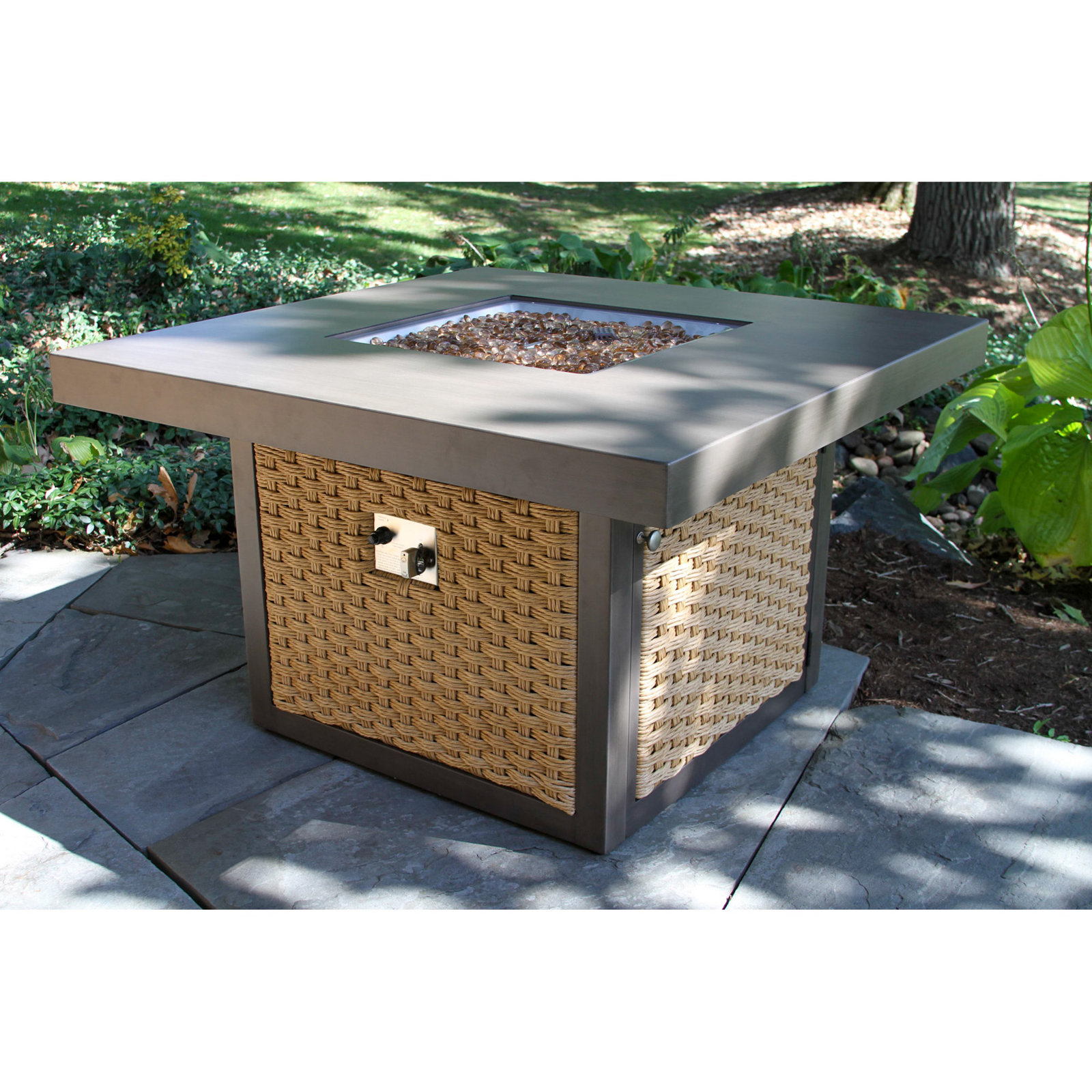 Sahara Aluminum Propane Firepit Table